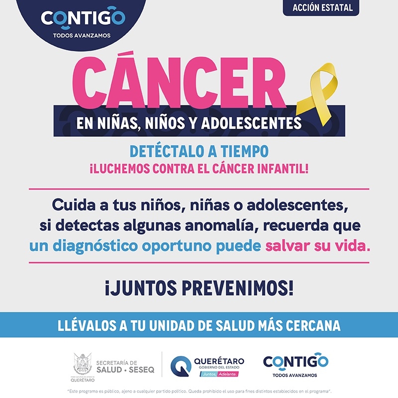 Se fortalecen acciones para la detección y tratamiento oportuno del cáncer infantil